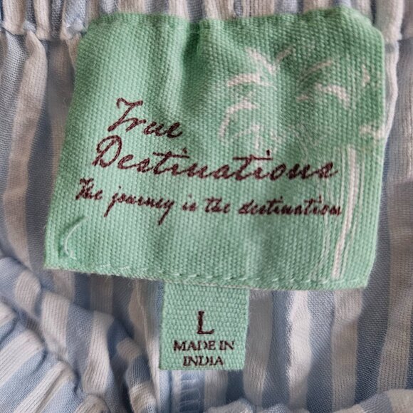 True Destinations Women's Lounge Shirt and Pants Set - Picture 5 of 7